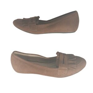 Relativity Kaylee 2 Brown Faux Suede Kiltie Penny Loafer Flats Mens 10M